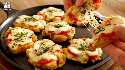 Superficial touch! The perfect mini potato pizza! NO Flour! NO Oven!