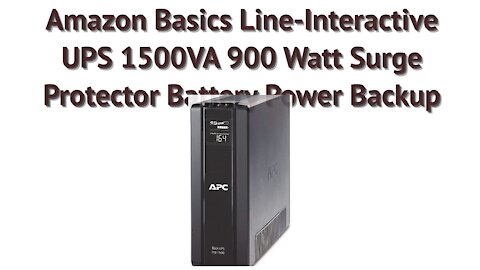 Amazon Basics Line-Interactive UPS 1500VA 900 Watt Surge Protector Battery Power Backup