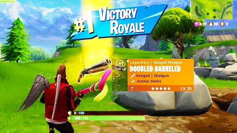 VICTORY w/ NEW "DOUBLE BARREL SHOTGUN" in Fortnite: Battle Royale! - DOUBLE BARREL SHOTGUN Gameplay