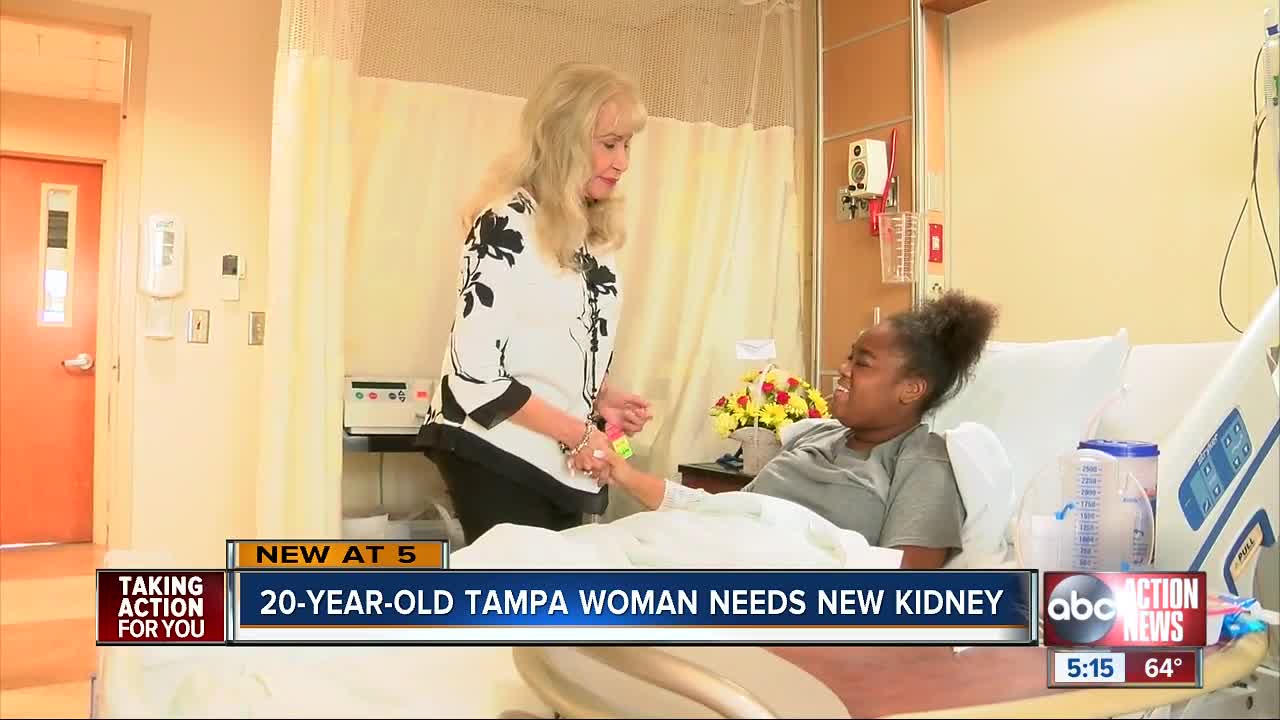 20-year-old Tampa woman in need of new kidney