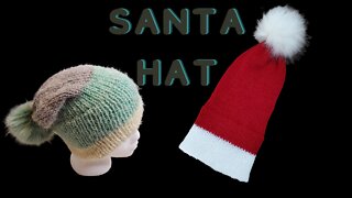 Brimmed Hat on addi or Sentro knitting machine | Santa Hat Machine Knit Tutorial