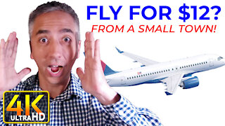 How to Fly Cheap From a Small US Airport for $12—Live Purchase (4k UHD)