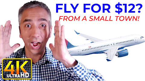 How to Fly Cheap From a Small US Airport for $12—Live Purchase (4k UHD)