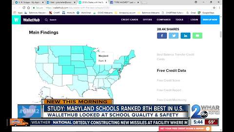 Study ranks Maryland schools 8th best in the U.S.