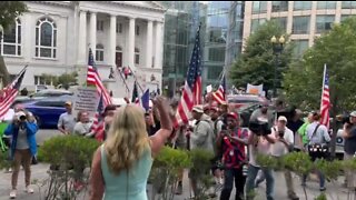 Rep MTG Faces Anti Trump Protestors