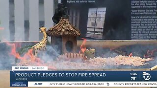 Product pledges to stop fire spread