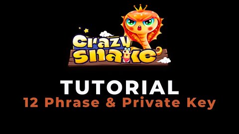 Crazy Snake - Tutorial Cek 12 Phrase & Private Key di Account Crazy Snake