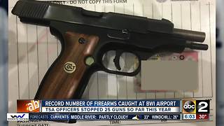 TSA catches record number of guns at BWI Airport in 2017