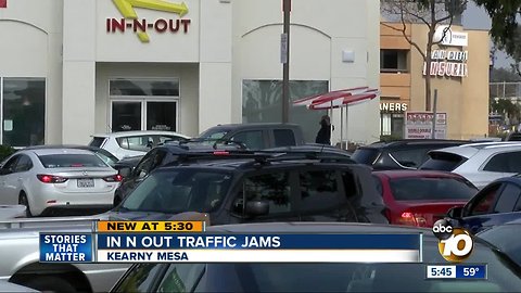 Kearny Mesa In-N-Out traffic jams causing issues driving in and out
