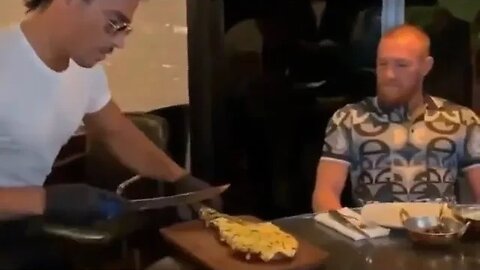 Conor Mcgregor meets salt bae steak chef and promises no more Mr nice guy