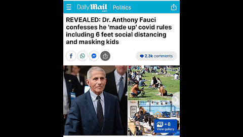 Dr. Fauci Admits to Making Up COVID Rules: 6 Feet Social Distancing and Masking Kids