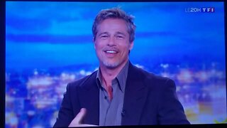 Paris France Brad Pitt in Paris live on TF1 News