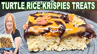 TURTLE RICE KRISPIES TREATS, A fun & delicious snack or dessert