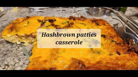 Hashbrown patty casserole breakfast for dinner #breakfast