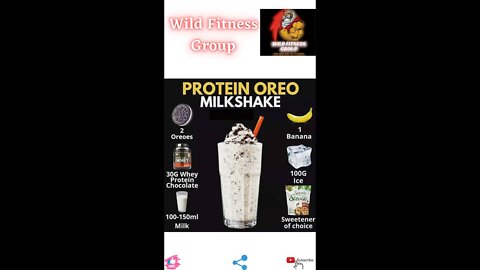 🔥Protein Oreo milkshake🔥#fitness🔥#wildfitnessgroup🔥#shorts🔥