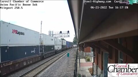 UP 1111 Leading EB Intermodal in Carroll, IA on June 21, 2022 # Steel Highway #