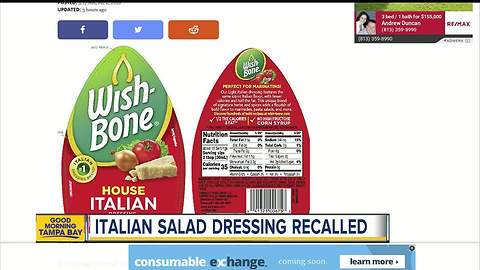 Recall issued for Wish-Bone House Italian salad dressing