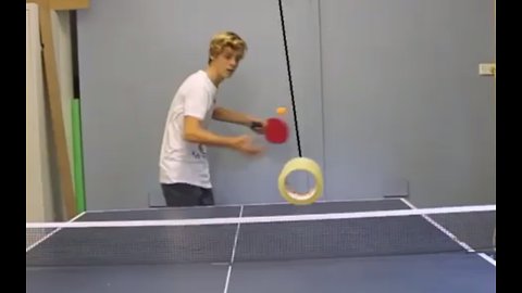 Watch This Guy Nail A One In A Million Ping-Pong Trick Shot!