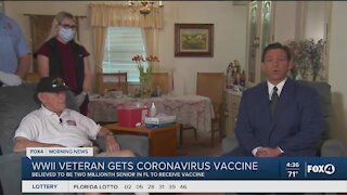 WWII vet gets COVID vaccine