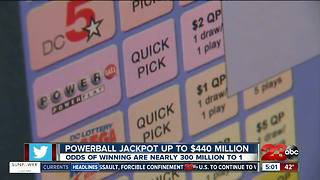 Powerball Jackpot up to $440 Million