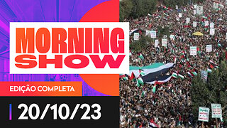 MANIFESTAÇÃO PRÓ-PALESTINA LOTA RUAS NO IÊMEN - MORNING SHOW - 20/10/2023