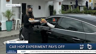 Restaurant's car hop experiment pays off
