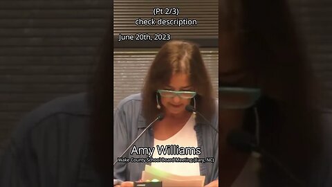 (2/3) Amy Williams Public Comment (06-20-2023) #shorts #shortsfeed #news #politics #school