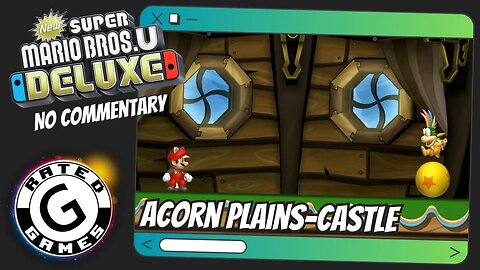 Acorn Plains-Castle - Lemmy's Swingback Castle ALL Star Coins - New Super Mario Bros U Deluxe No Com