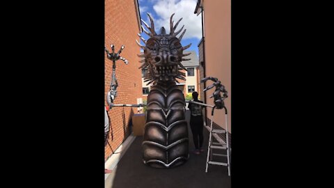 Hand Carving a Polystyrene / Styrofoam Dragon by Sculpture Studios