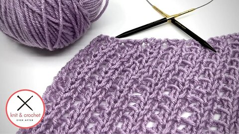 Bias Ladders - 2 Row Repeat Free Knit Pattern Stitch Series