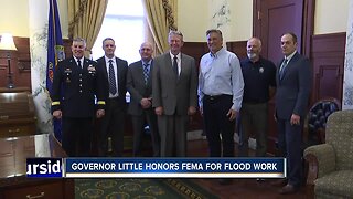 Governor Little honors FEMA for flood work.
