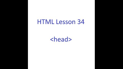 HTML Lesson 34