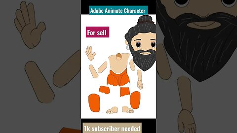 #sadhu #adobe #animate #characterdesign for sell #ytshorts #kidsvideo #2danimation