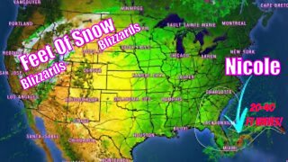 Subtropical Storm Nicole & Major Snow Storm Forecast & Impacts!! - The WeatherMan Plus
