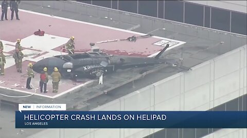 Helicopter crashes on USC hospital helipad