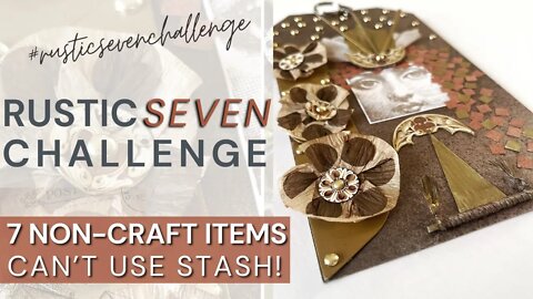 Rustic Seven Challenge - 7 Non-Craft Items On A Tag! [Klimt Inspired Goddess] #rusticsevenchallenge