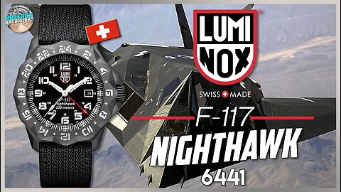Swiss Stealth Watch! | Luminox 44mm F–117 Nighthawk 200m Quartz GMT 6441 Unbox & Review