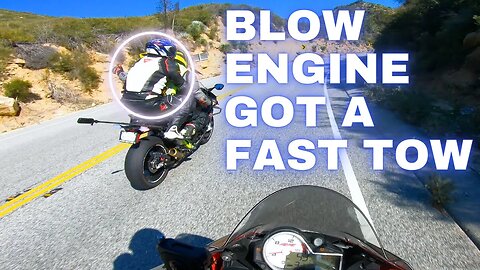 Motorcycle Rider Blow The Engine Of His BMW