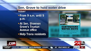 Senator Shannon Grove collecting water for Trona area