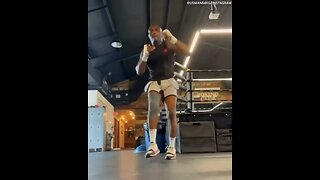 Kamaru Usman practicing toe stomps for rematch vs Jorge Masvidal