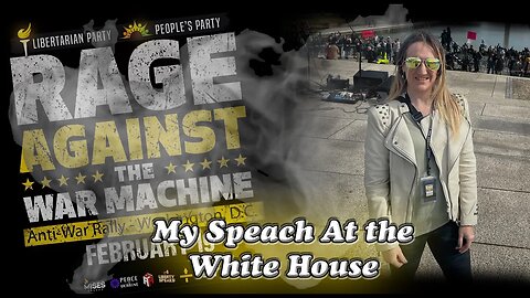 My Anti-War Speech In Front of the White House During the Rage Against the War Machine event.