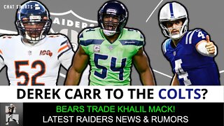 Derek Carr Trade To Colts? Raiders Rumors On Alec Ingold, Bobby Wagner + Khalil Mack Traded To AFC