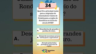 Estude agora! quiz Rondônia. #carreirajurídica #concursopublico