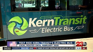 Kern Transit encourages people to test ride their new zero-emission electric bus