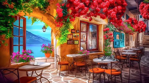 Seaside Cafe Ambience - Bossa Nova Music and Smooth Jazz | Latin Cafe Music to work, study