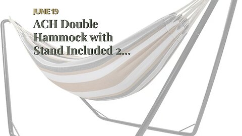 ACH Double Hammock with Stand Included 2 Person Heavy Duty Strong Portable Hammocks Indoor and...