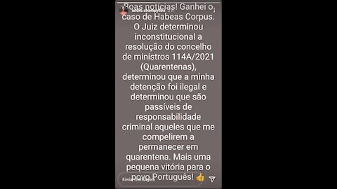 Vitoria! Mais um Habeas Corpus ganho num tribunal português!