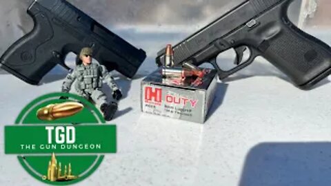 vHornady 9mm Critical Duty 135g +P Ballistics Gel Test! Glock 19 and Beretta Nano