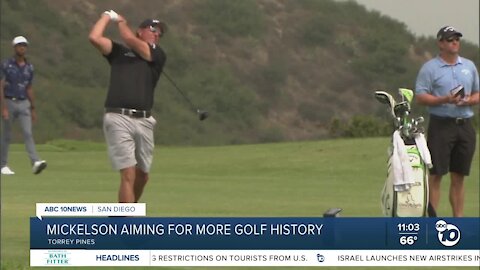 San Diego native Mickelson aiming for more golf history at Torrey Pines