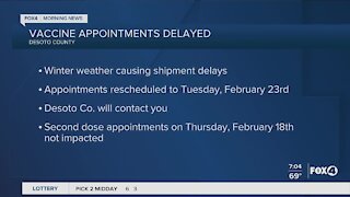 DeSoto County vaccines appointments delayed